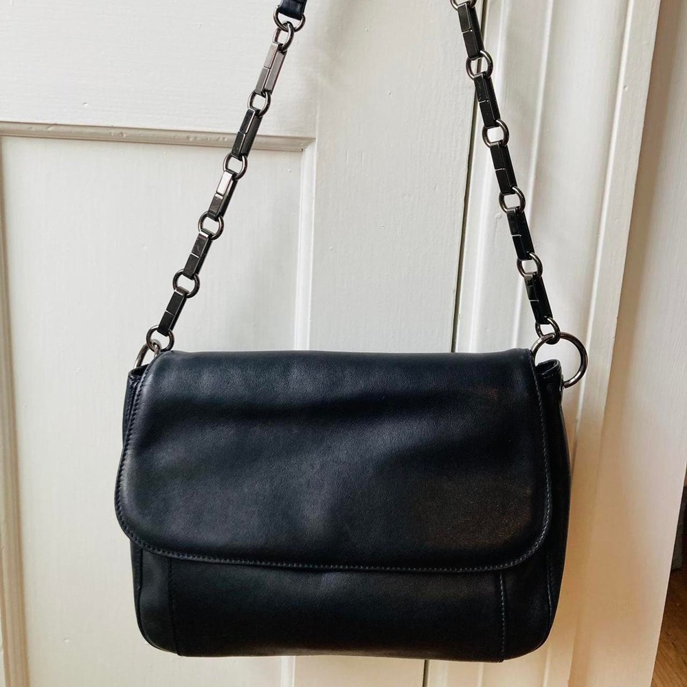 Buttery soft 90s Liz Claiborne vintage black shoulder bag